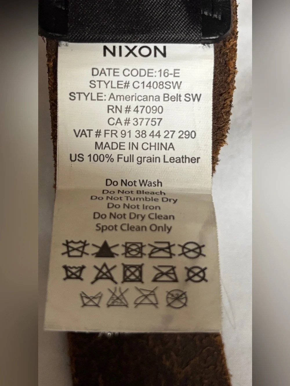 Nixon Star Wars Americana Belt SW XL Black Full Grain Leather C1408SW Men